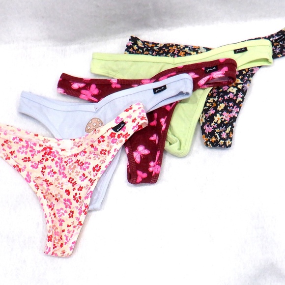 Victoria's Secret PINK 5 Thongs Size Small NEW - Picture 2 of 9